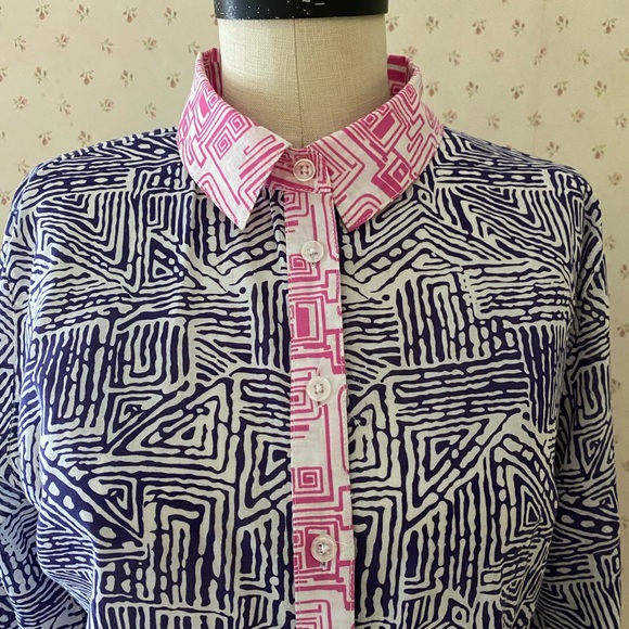 French Curve cotton blouse size XS - Picture 2 of 9